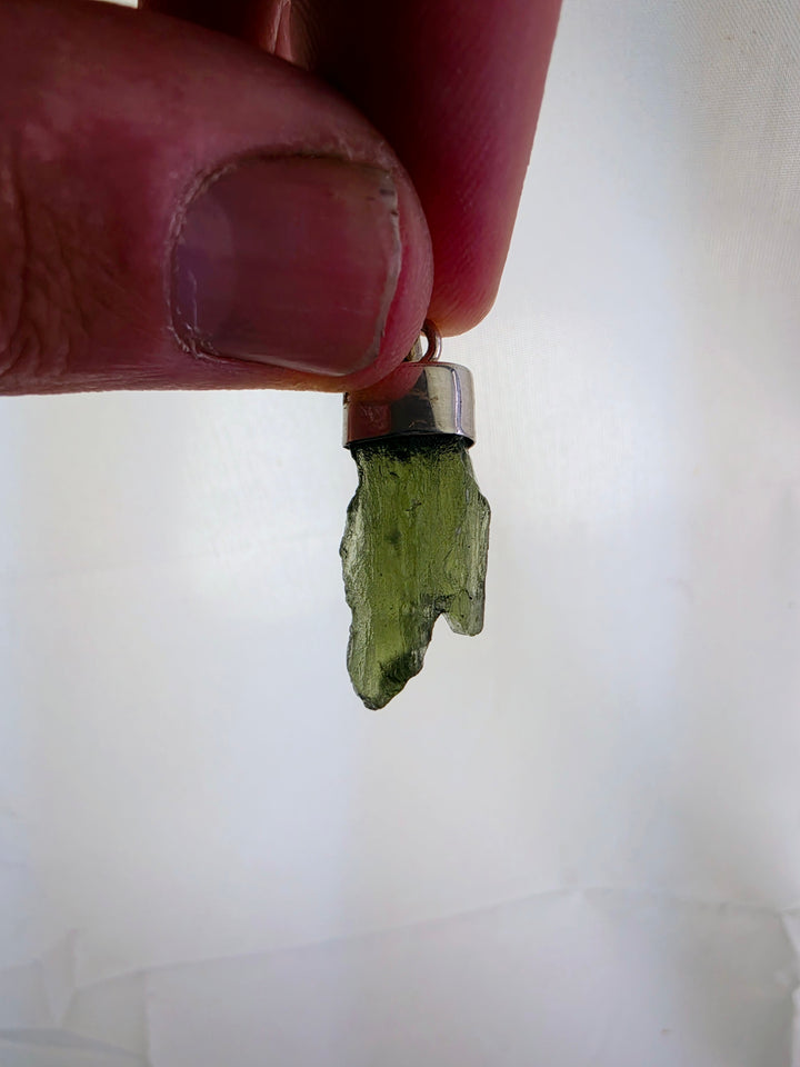 Moldavite Silver Pendant — Manifest & Transform