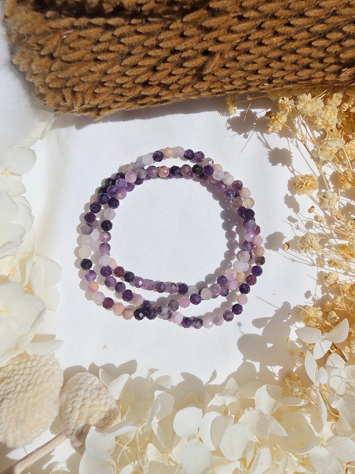 Lepidolite Faceted Bracelet - 4mm