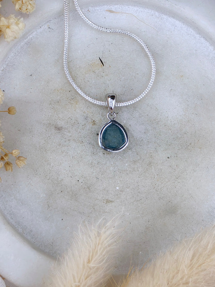 Indicolite (Blue) Tourmaline Silver Pendant