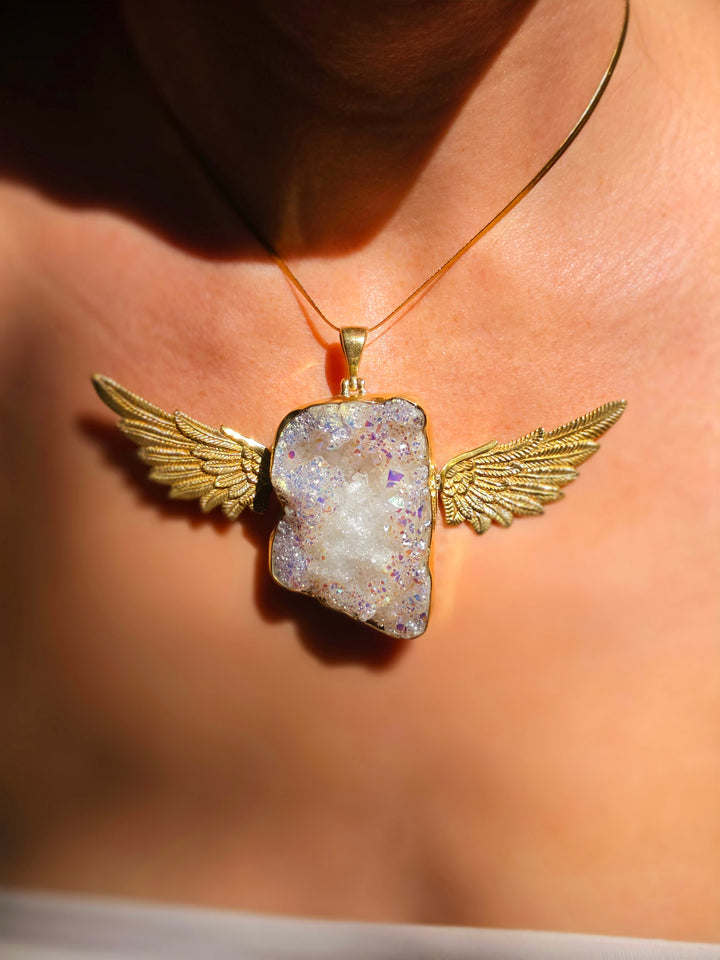 Angel Aura Anahata Brass Pendant