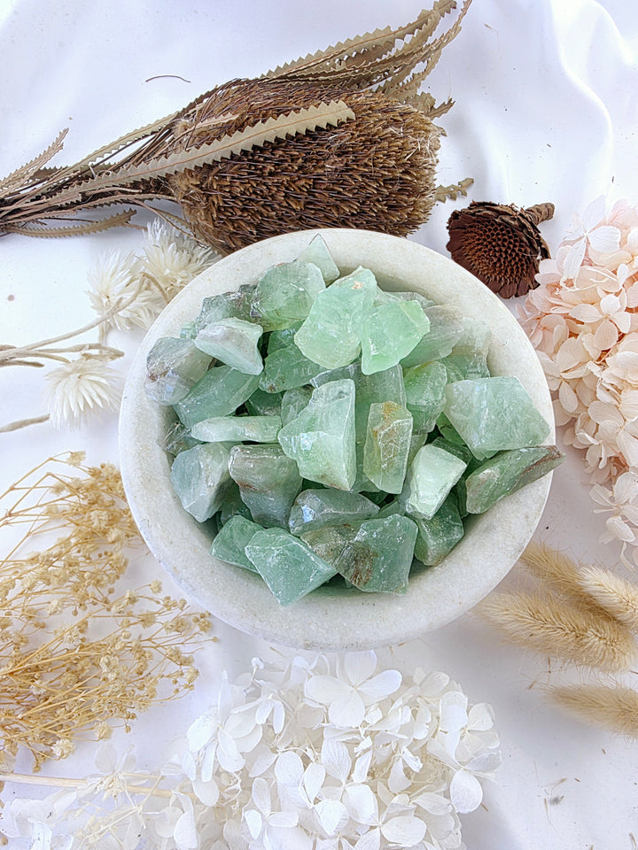 Green Calcite Small Rough