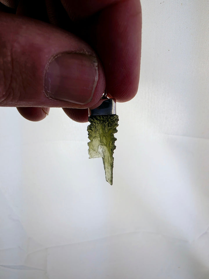 Moldavite Silver Pendant — Manifest & Transform