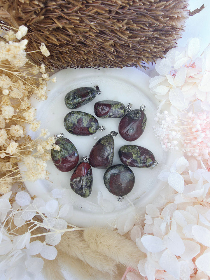 Dragons Blood Jasper Tumbled Pendant