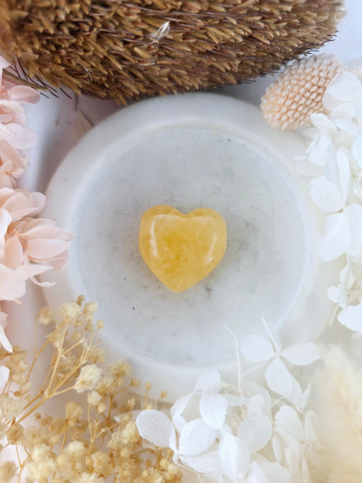 Orange Calcite Heart Pendant