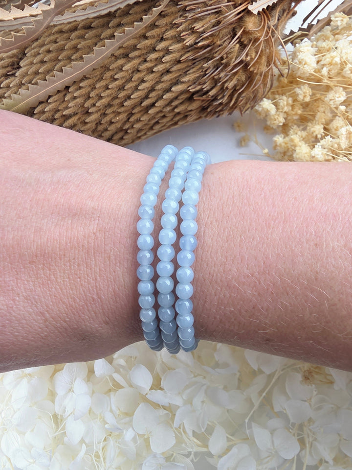 Angelite Bracelet - 4mm