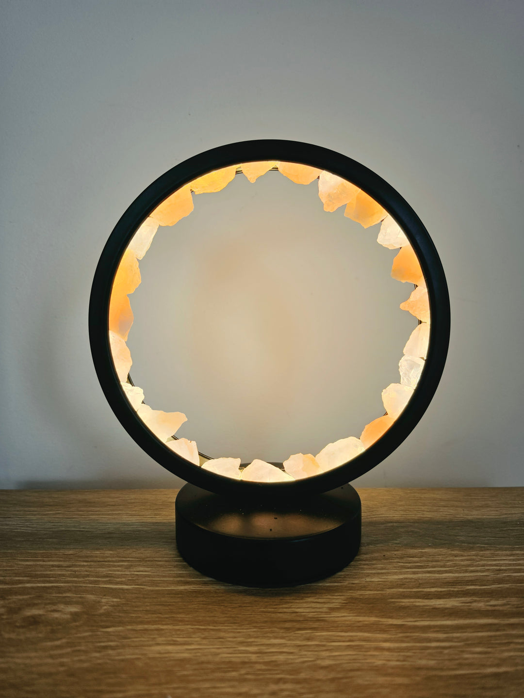 Rose Quartz Halo Lamp