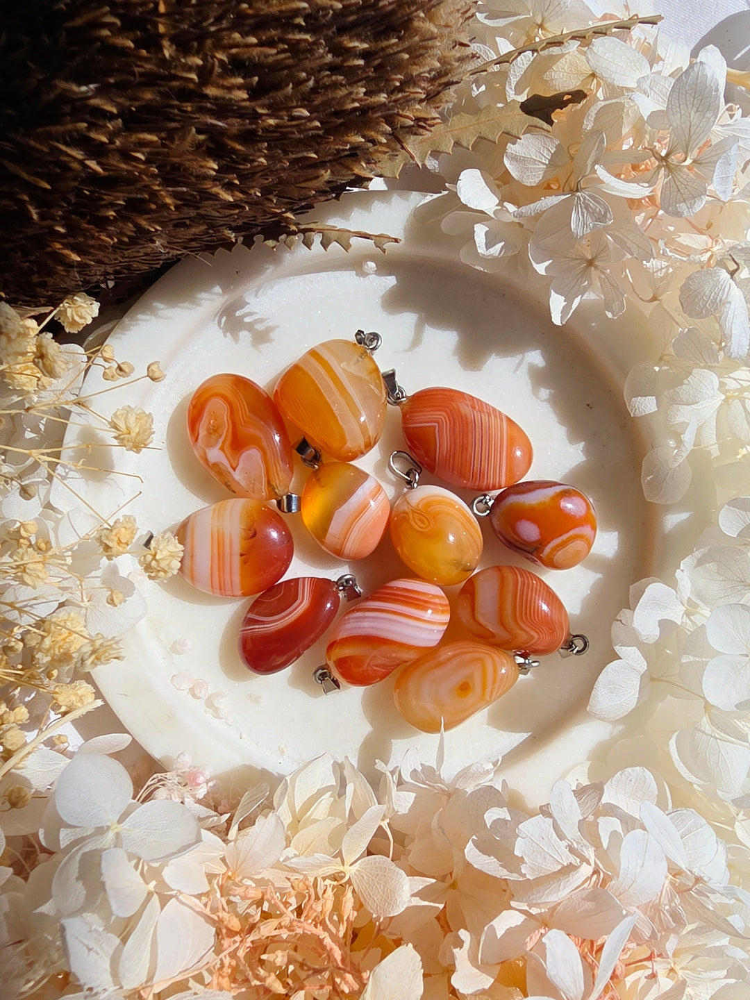 Carnelian Tumbled Pendant