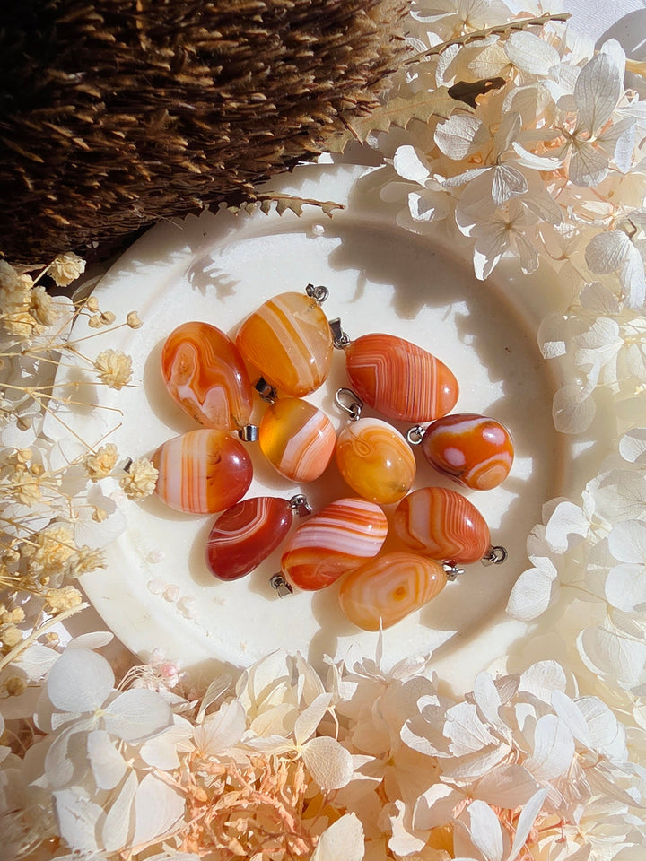 Carnelian Tumbled Pendant