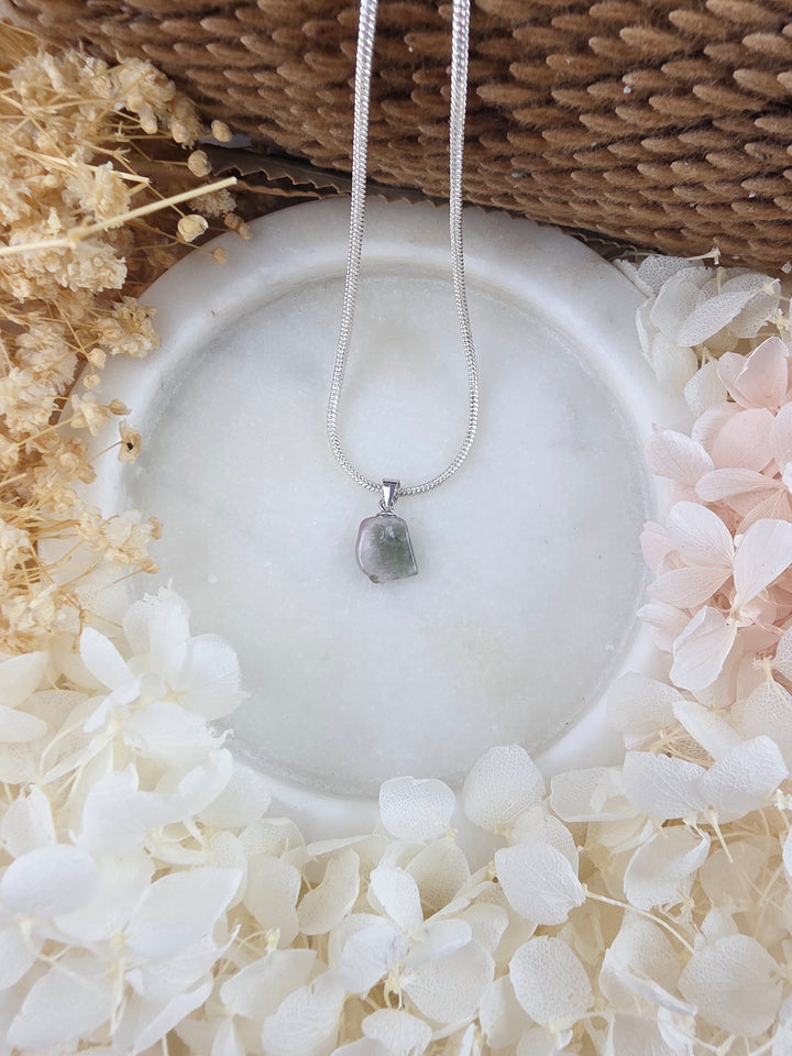 Pink & Green Tourmaline Silver Pendant — Flow & Flourish