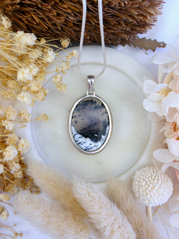 Merlinite Silver Pendant