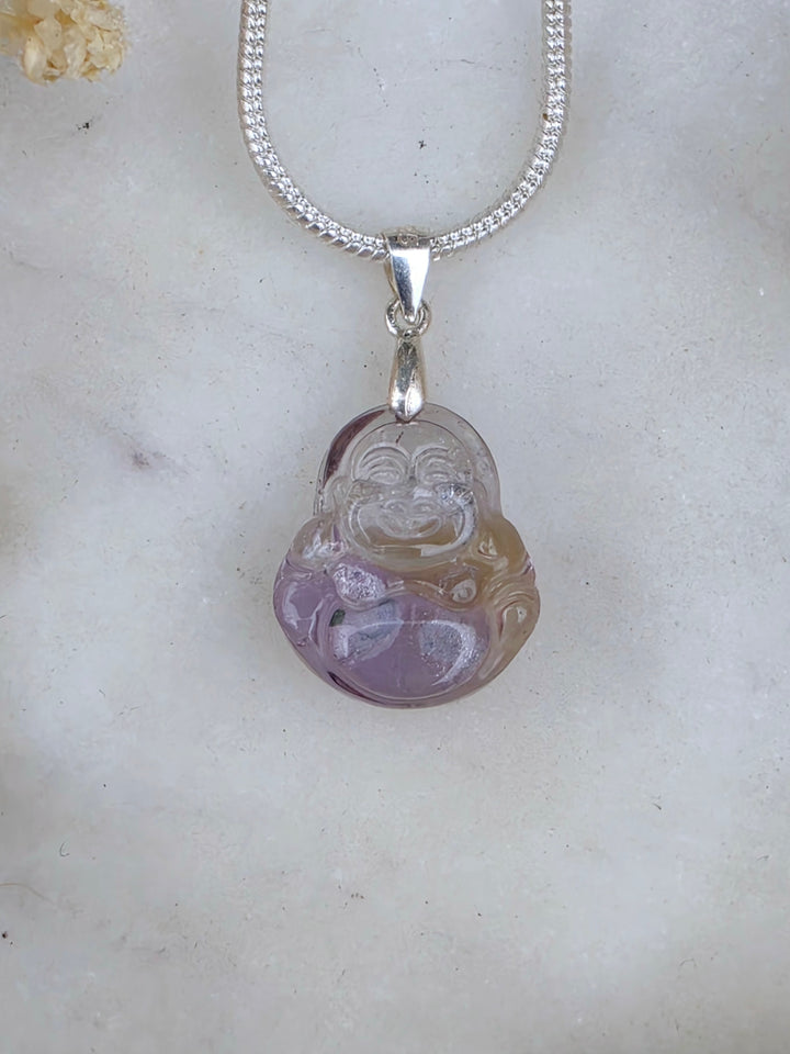 Ametrine Buddha Silver Pendant