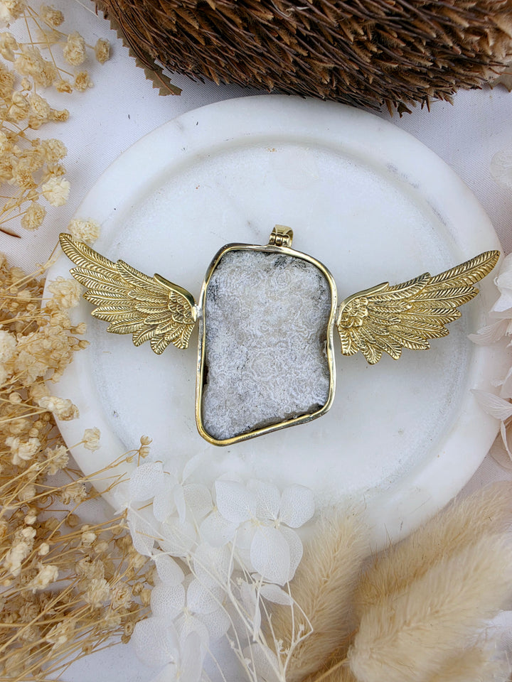 Angel Aura Anahata Brass Pendant