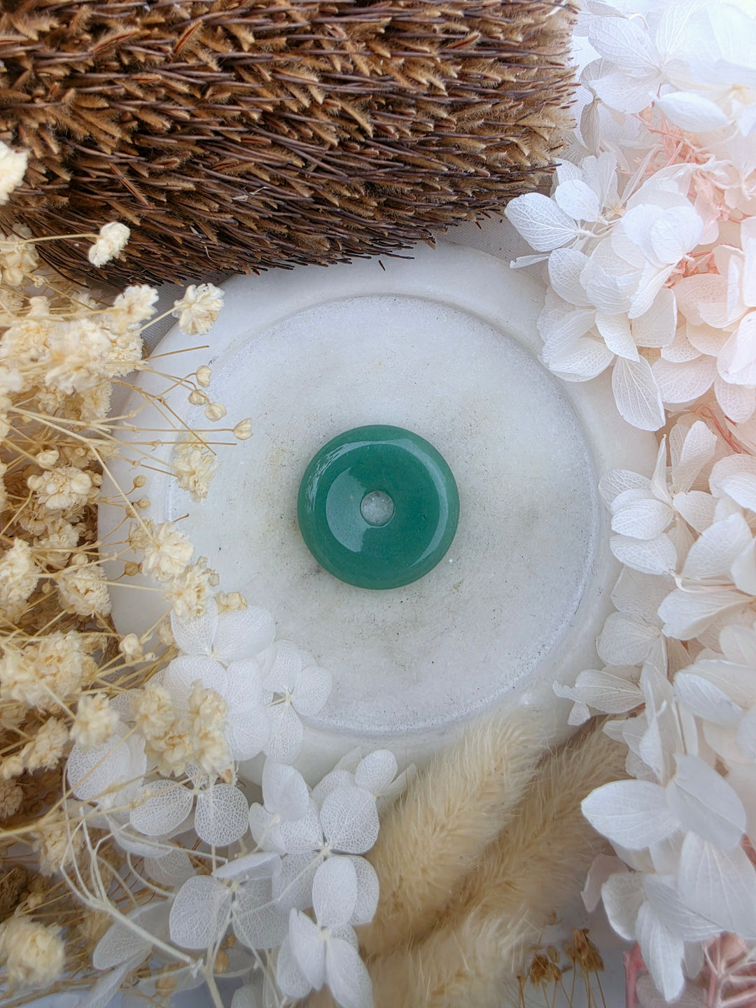Green Avneturine Circle Of Light Pendant