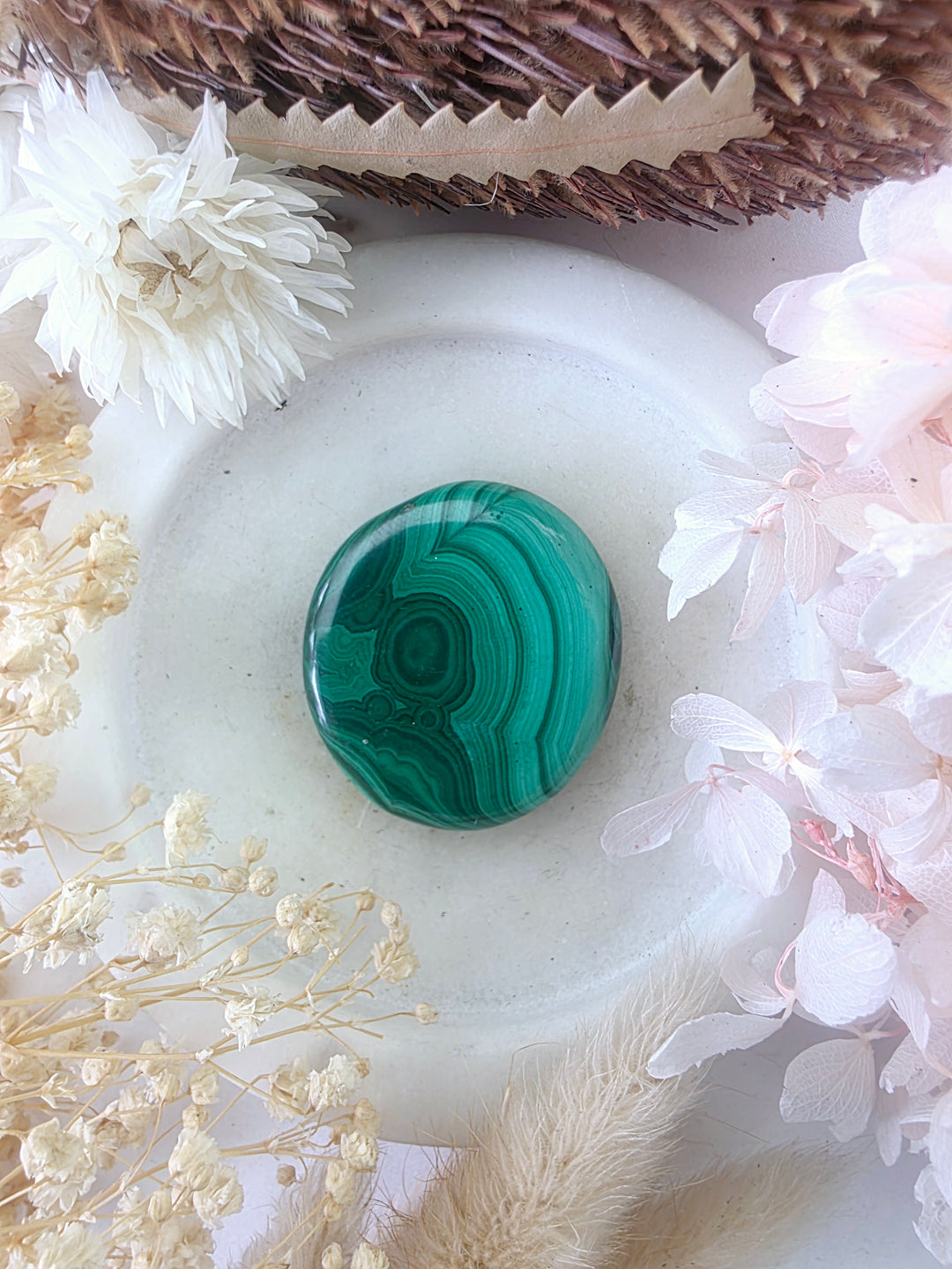 Malachite Flat Stone