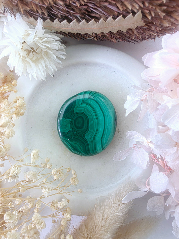 Malachite Flat Stone