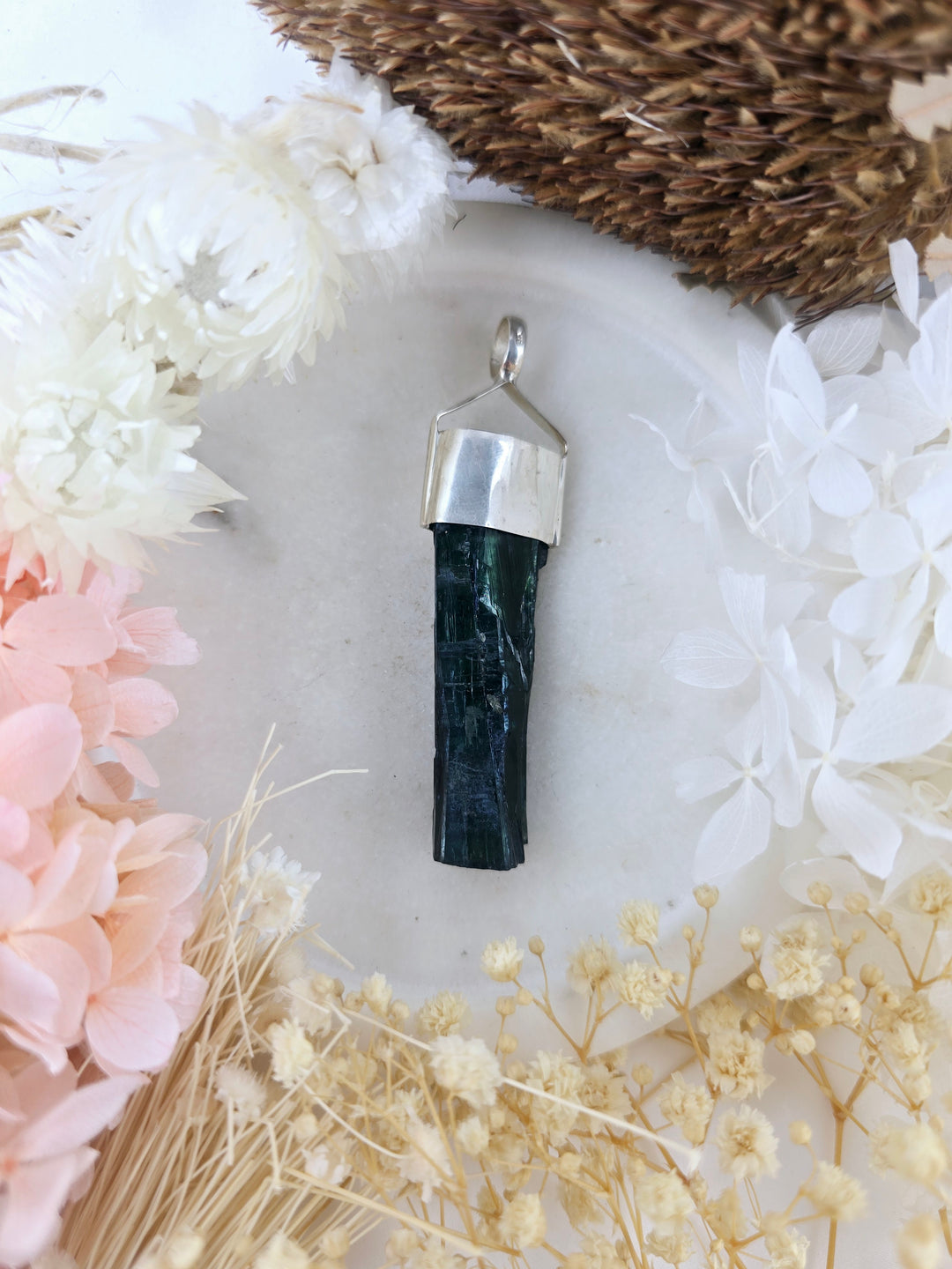 Vivianite Silver Pendant
