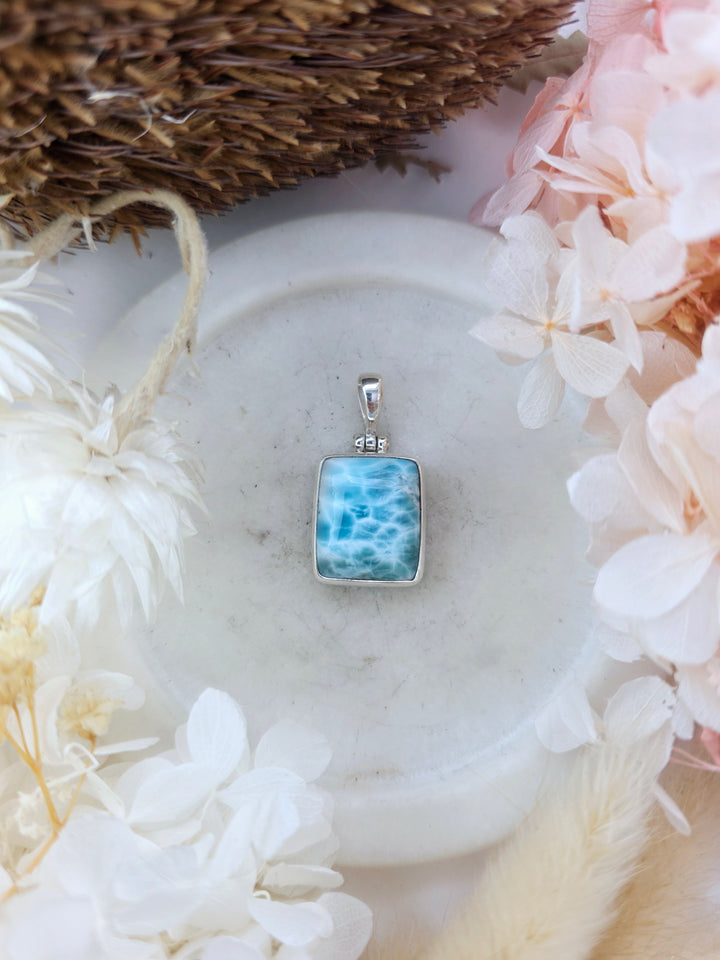 Larimar Silver Pendant