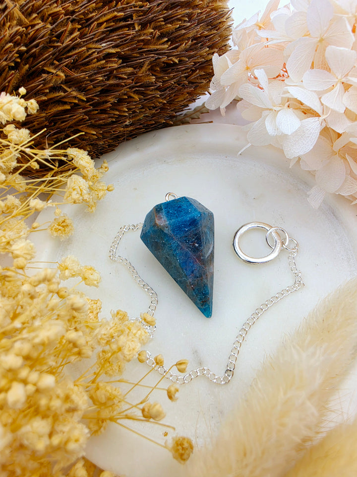 Blue Apatite Pendulum