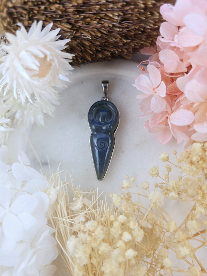 Labradorite Goddess Silver Pendant