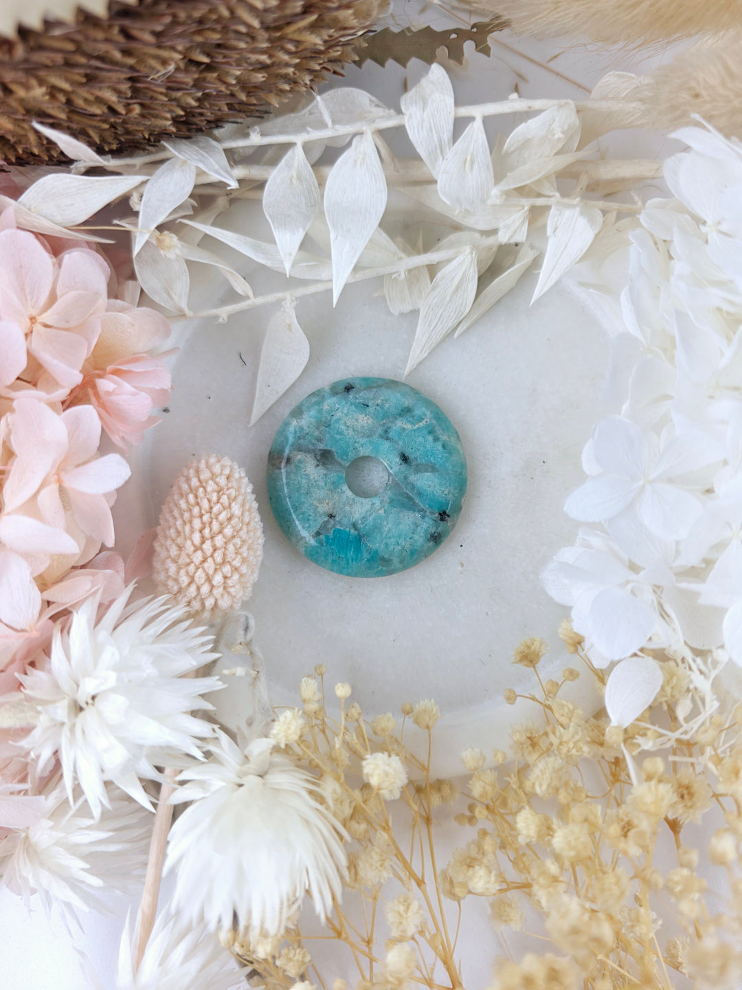Amazonite Donut Pendant