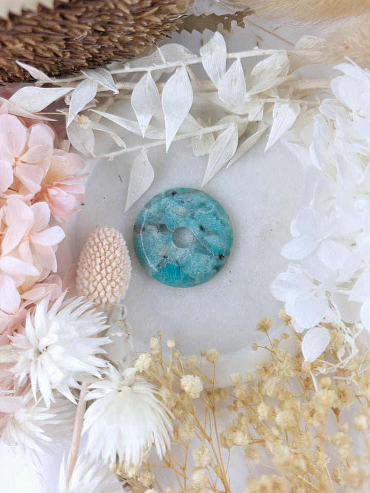 Amazonite Donut Pendant