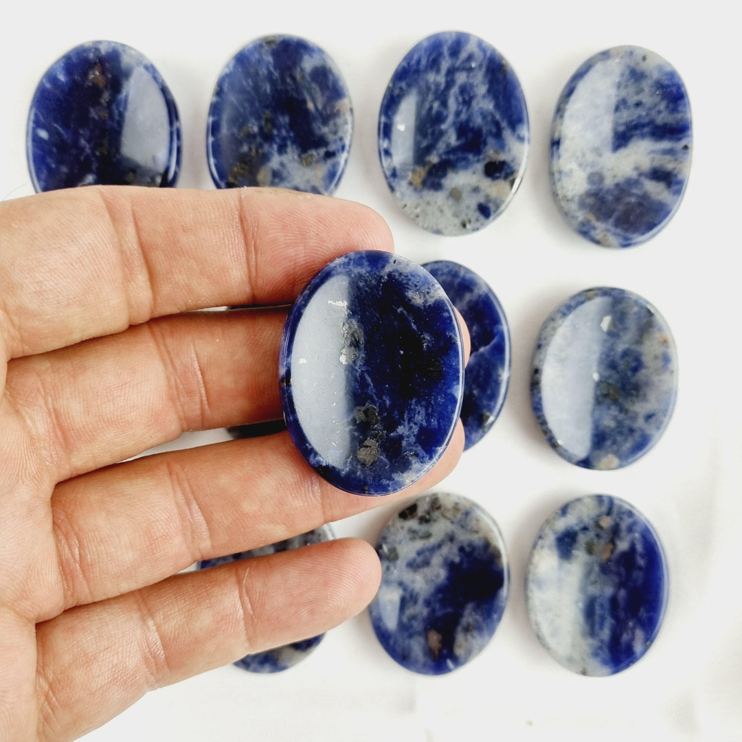 Sodalite Worry Stone — Calm Truth