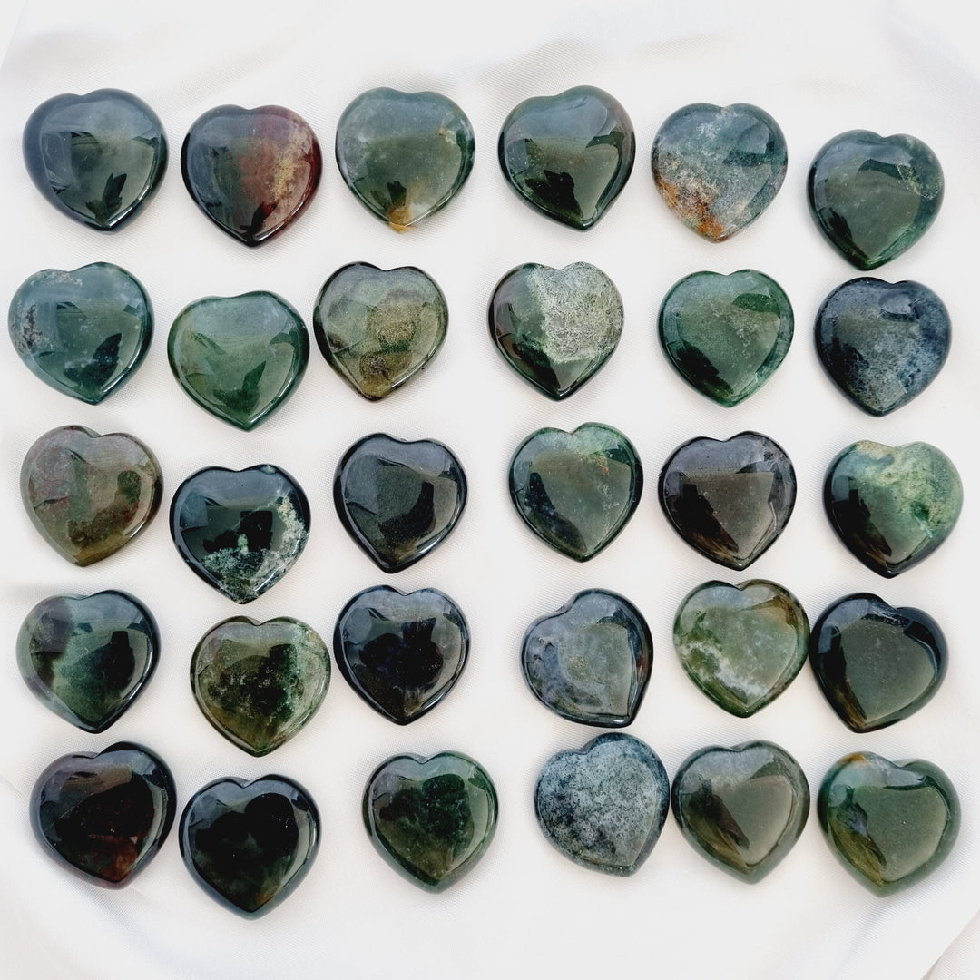 Moss Agate Heart