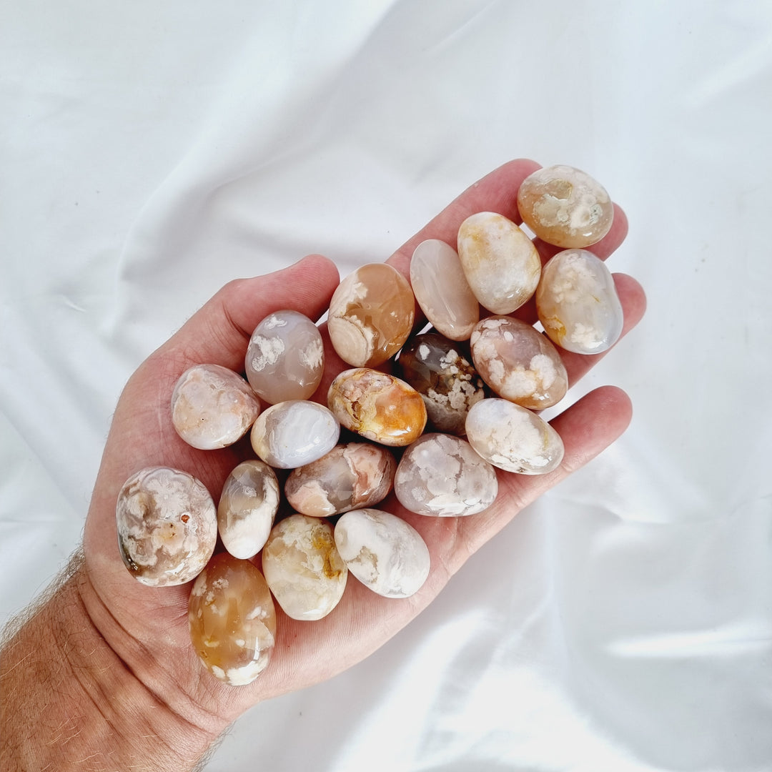 Cherry Blossom Agate Tumbleds