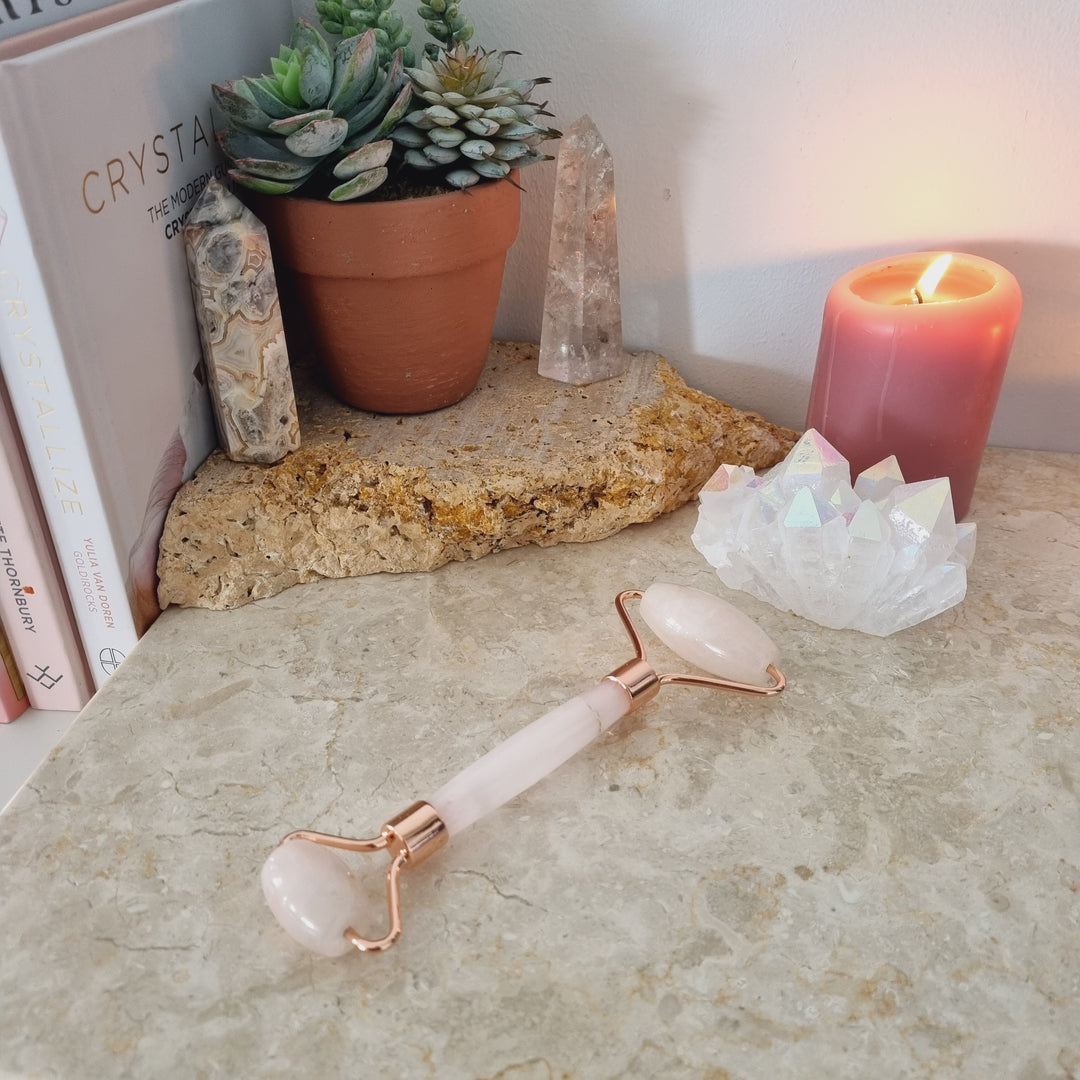 Rose Quartz Facial Massage Roller