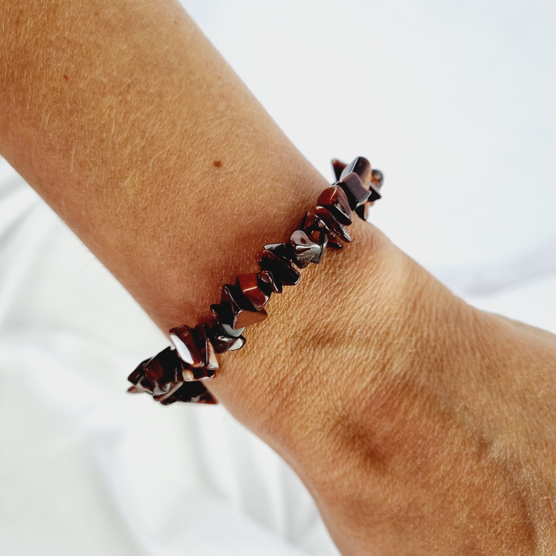 Red Tigers Eye Bracelet - Chip