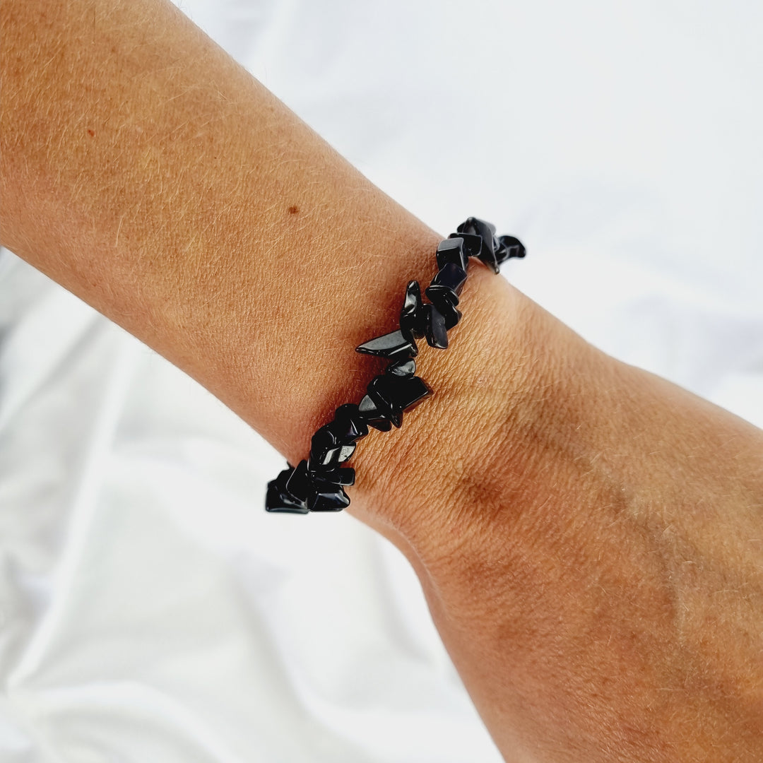 Black Obsidian Bracelet - Chip