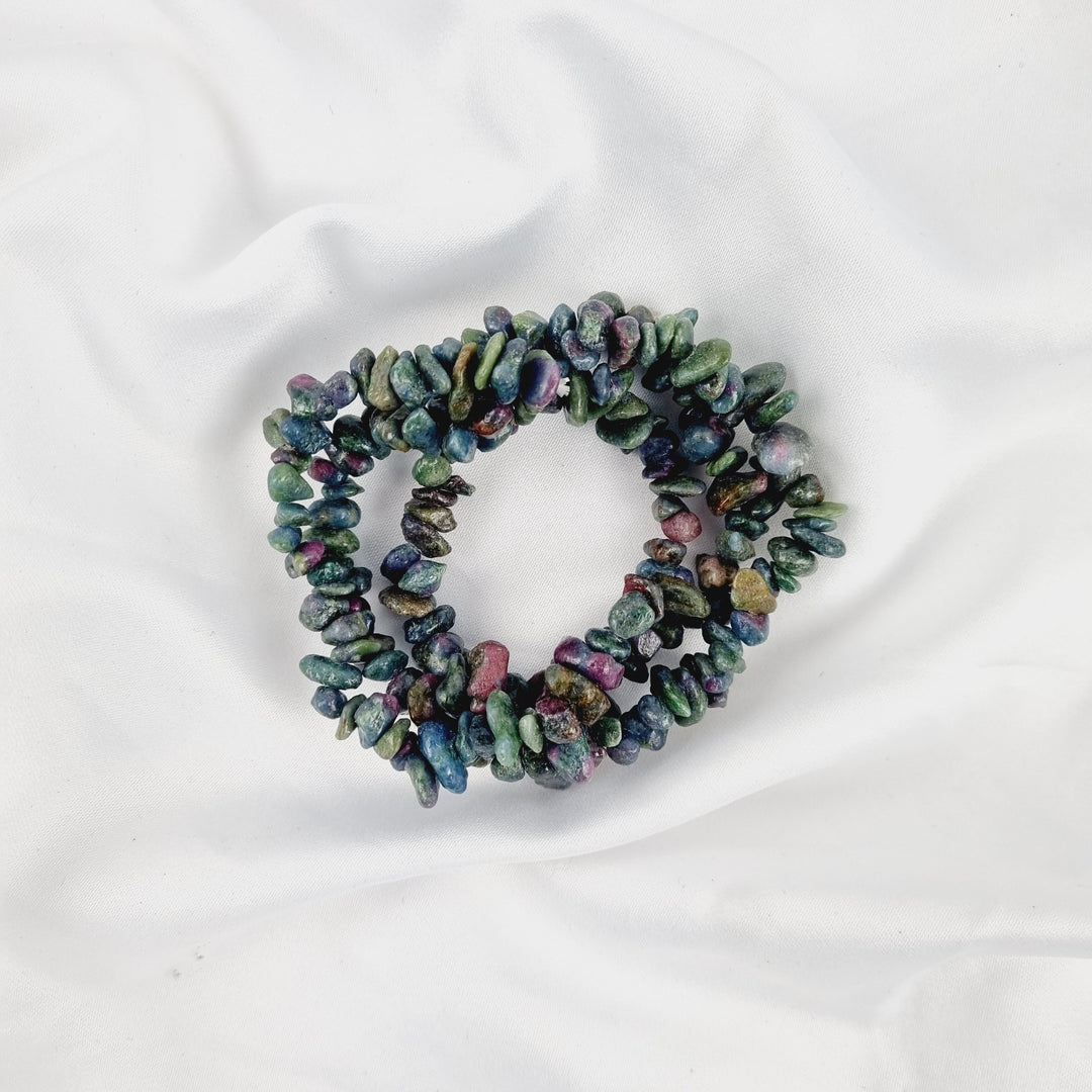 Ruby Kyanite Fuchsite Bracelet - Chip