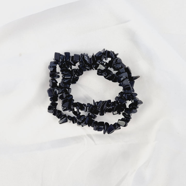 Black Obsidian Bracelet - Chip