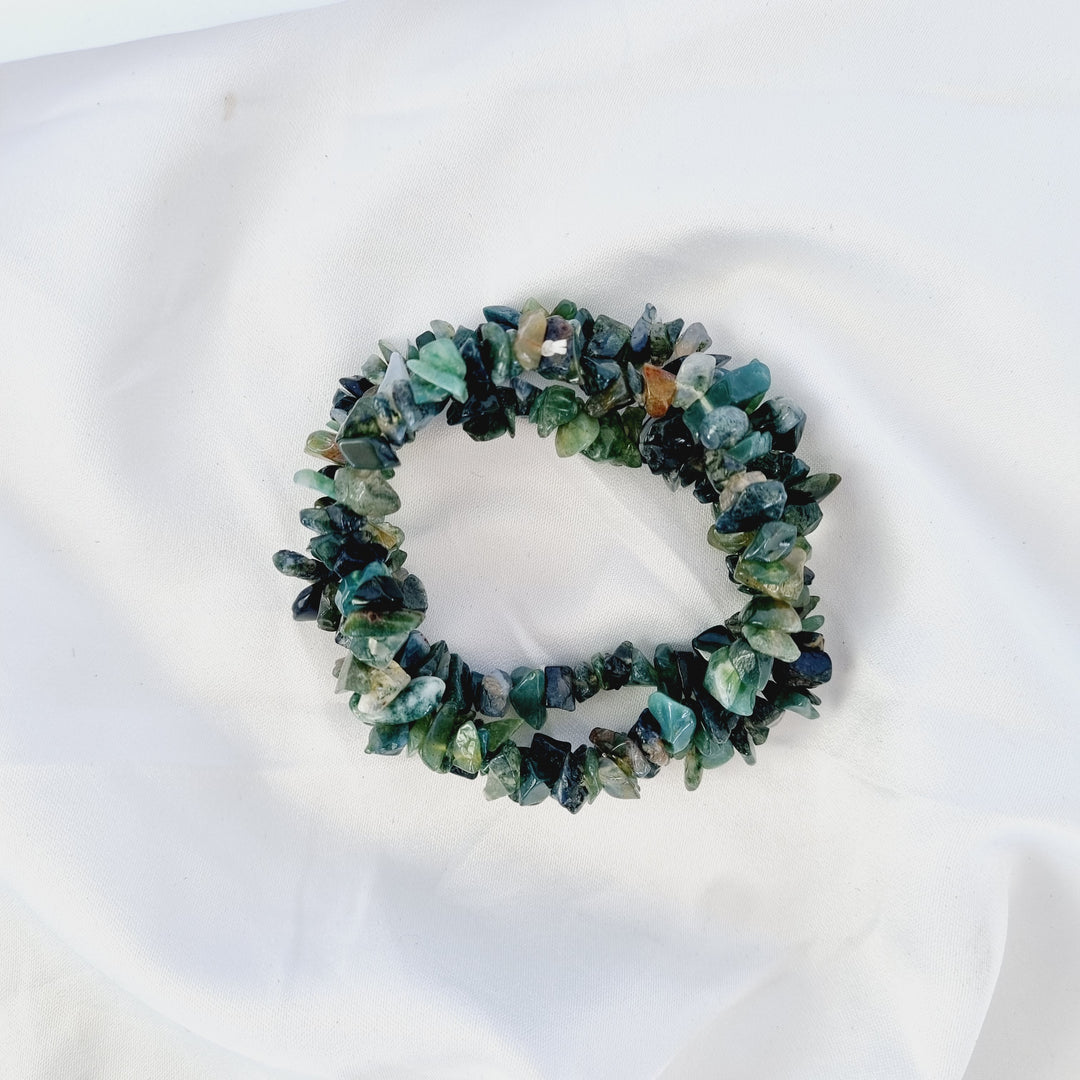 Moss Agate Bracelet - Chip