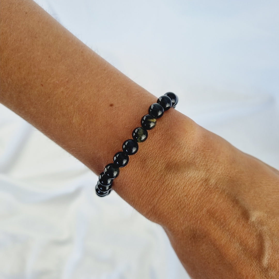 Blue Tigers Eye Bracelet - 6mm