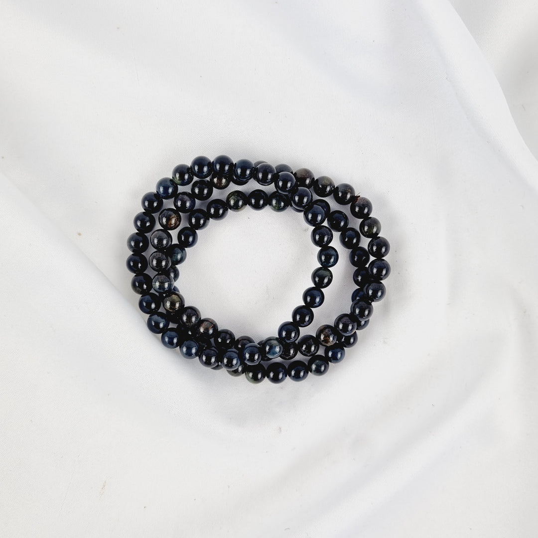 Blue Tigers Eye Bracelet - 6mm