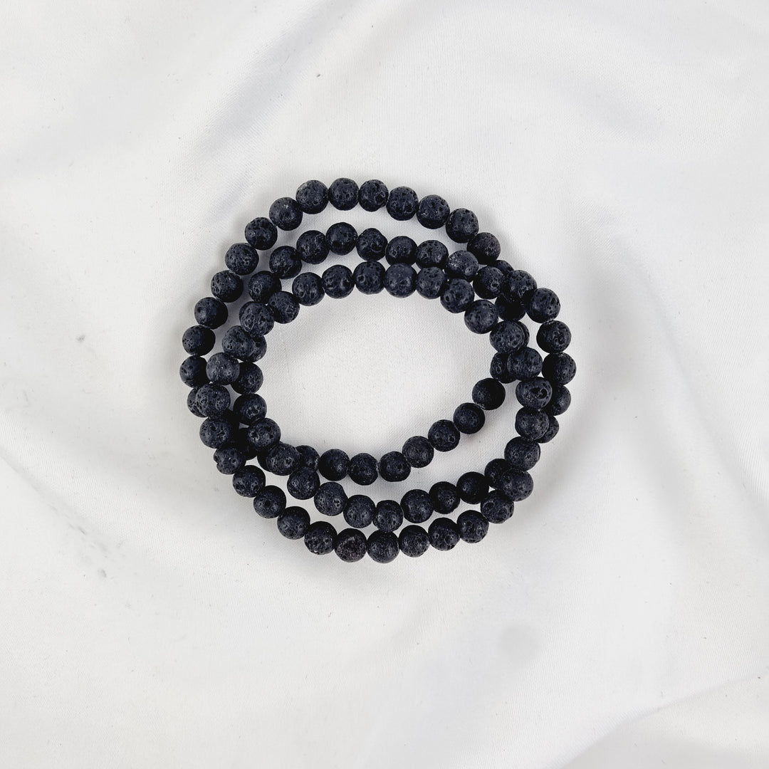 Lava Stone Bracelet - 6mm