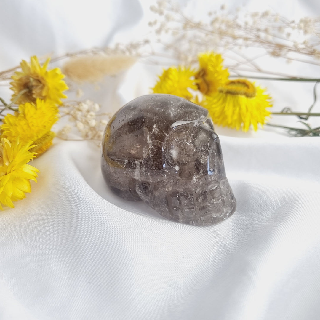 Smoky Quartz Skull