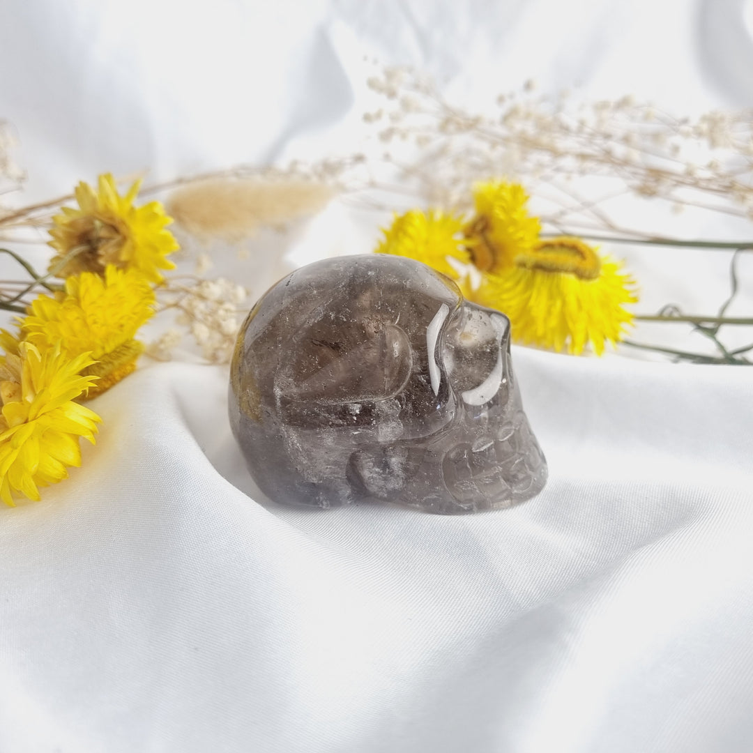 Smoky Quartz Skull