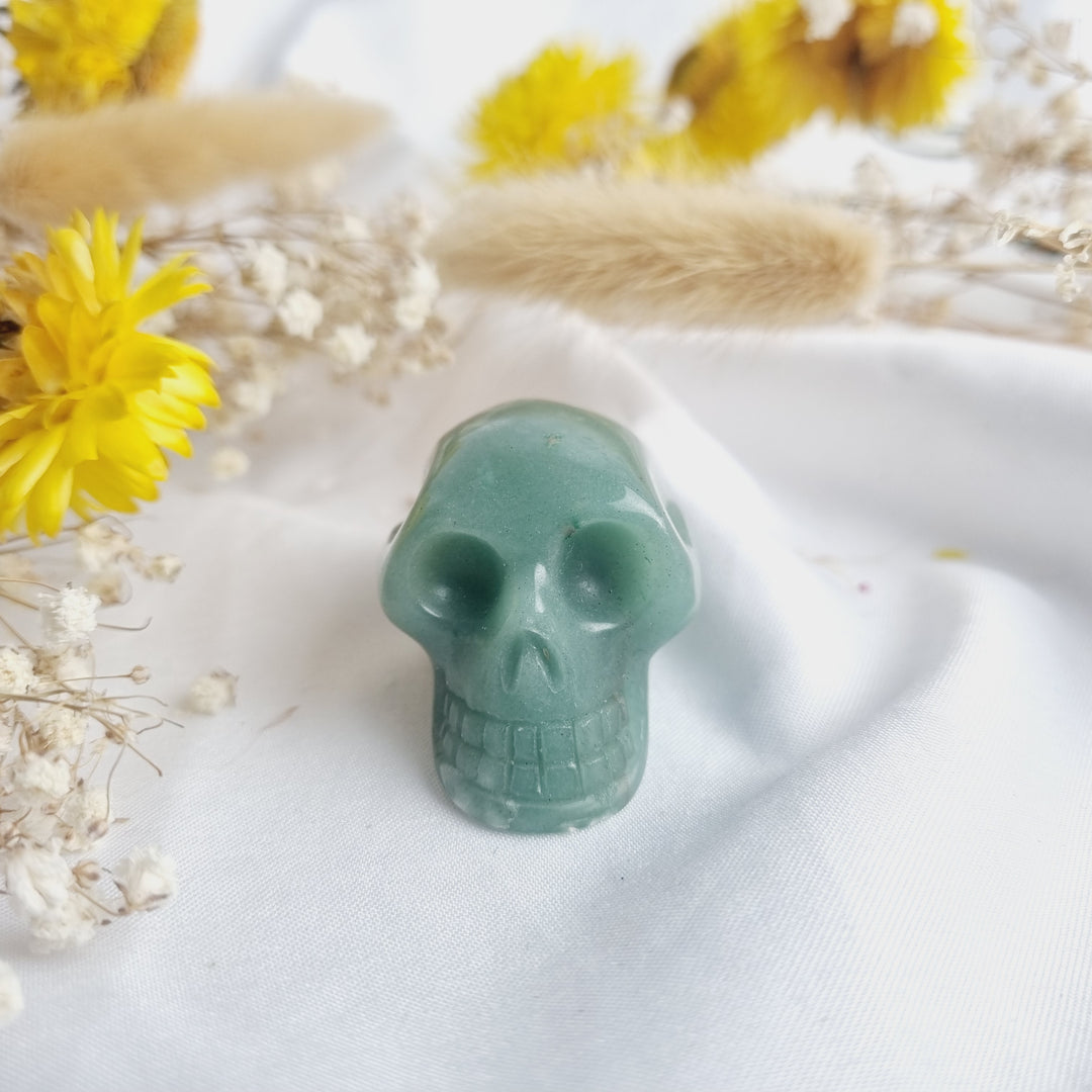 Green Aventurine Skull