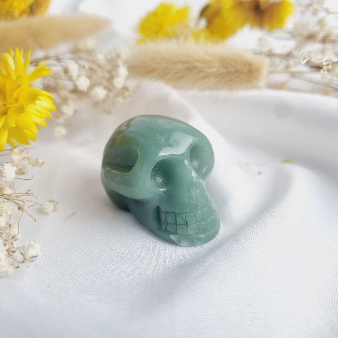 Green Aventurine Skull