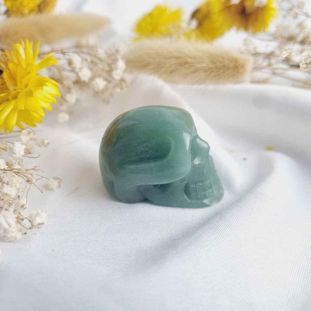 Green Aventurine Skull