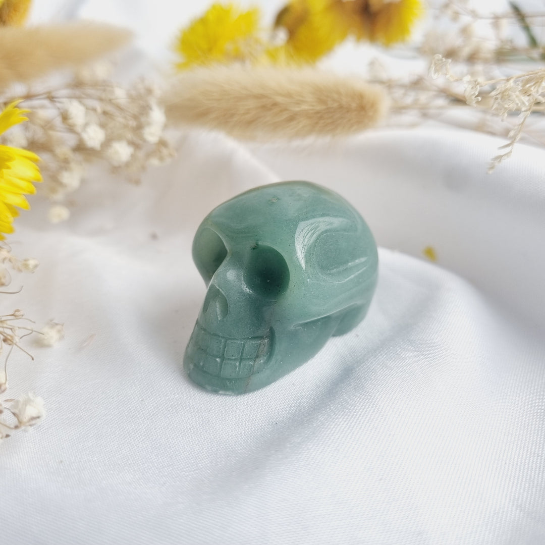 Green Aventurine Skull