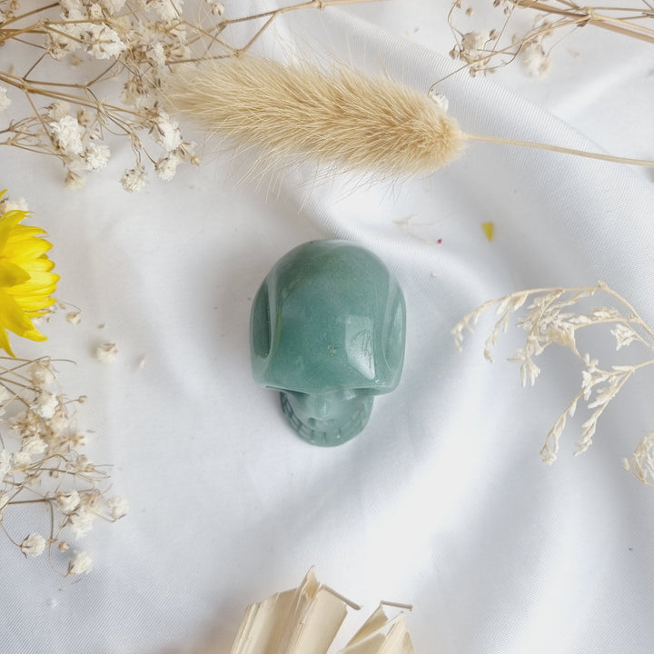 Green Aventurine Skull