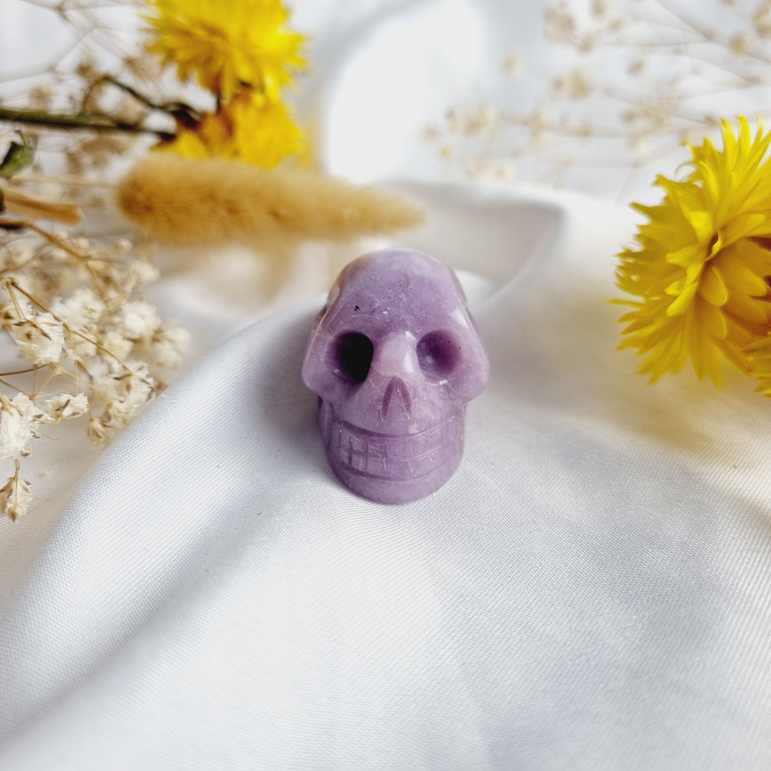 Lepidolite Skull