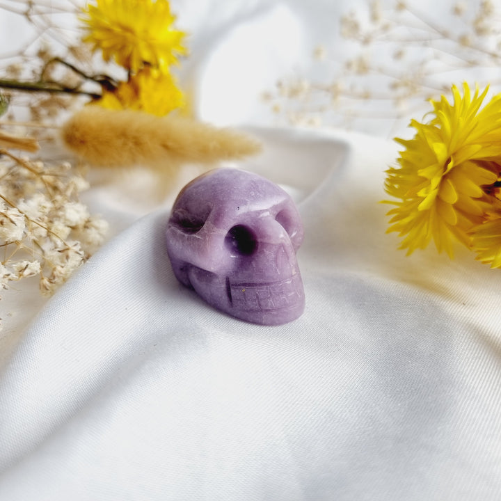 Lepidolite Skull