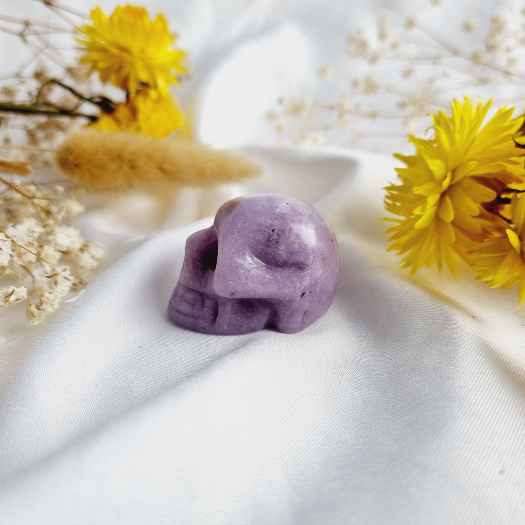 Lepidolite Skull