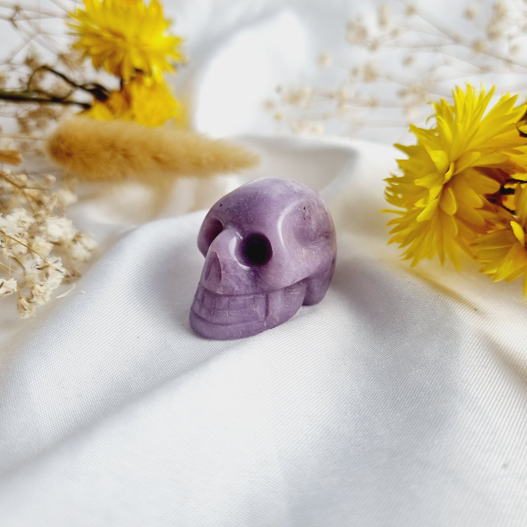 Lepidolite Skull