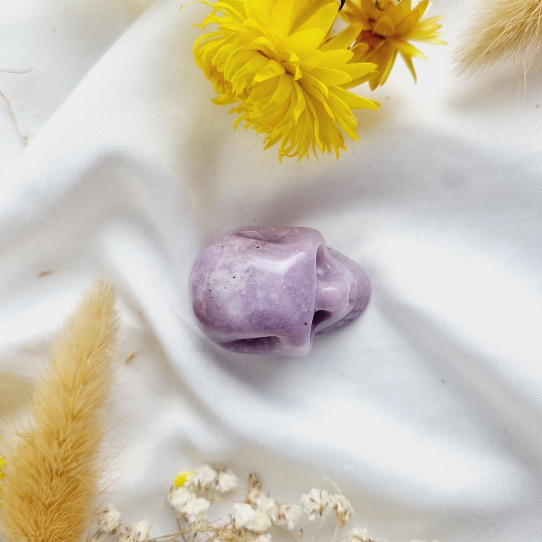 Lepidolite Skull