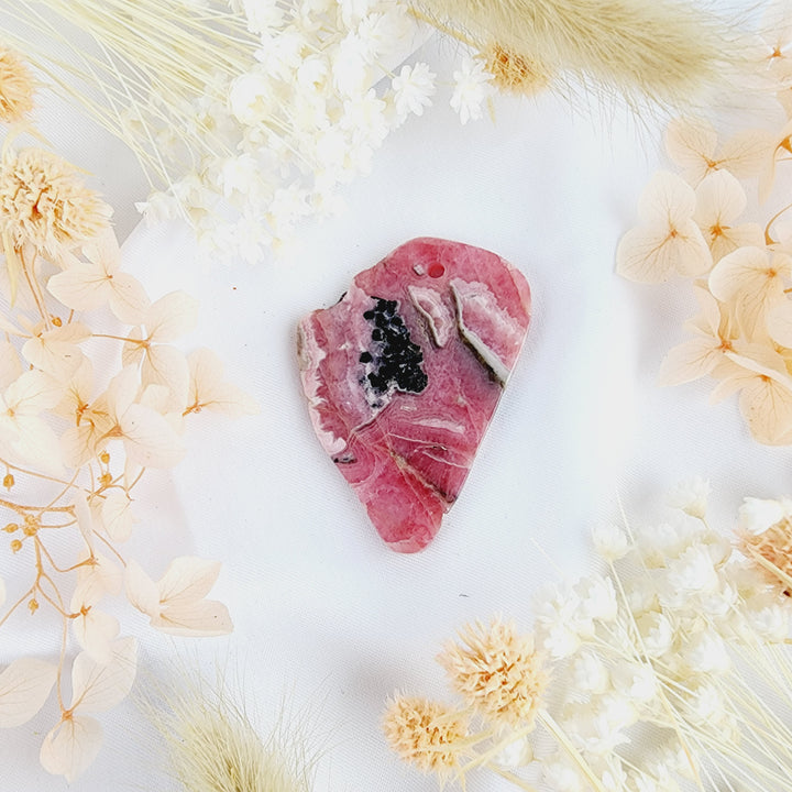 Rhodochrosite Slice Pendant